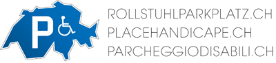 "Rollstuhlparkplatz.ch"  Verzeichnis für behindertengerechte Parkplätze